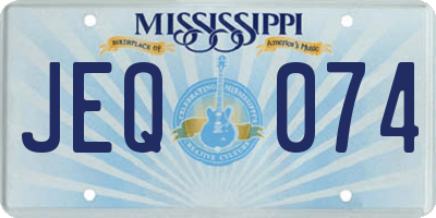 MS license plate JEQ074