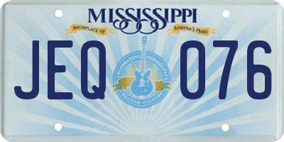 MS license plate JEQ076