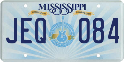 MS license plate JEQ084