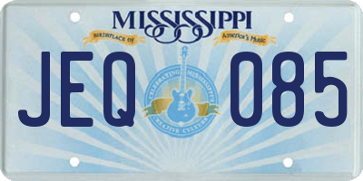 MS license plate JEQ085