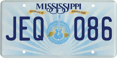 MS license plate JEQ086
