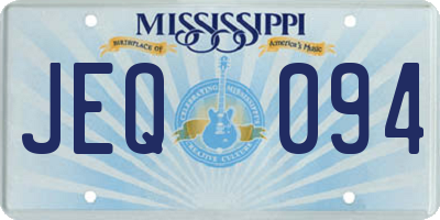 MS license plate JEQ094