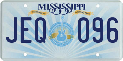 MS license plate JEQ096