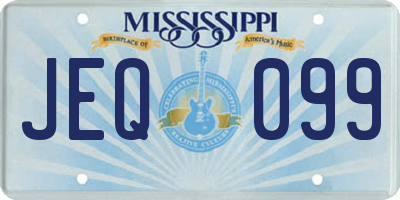 MS license plate JEQ099
