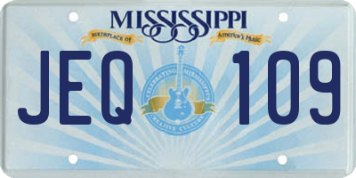 MS license plate JEQ109