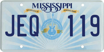 MS license plate JEQ119