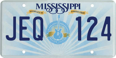 MS license plate JEQ124