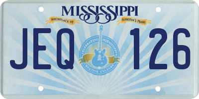 MS license plate JEQ126