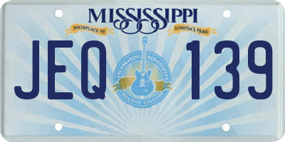 MS license plate JEQ139