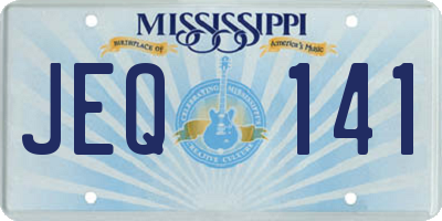 MS license plate JEQ141