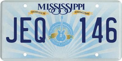 MS license plate JEQ146