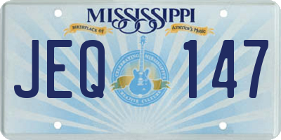 MS license plate JEQ147