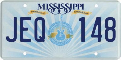 MS license plate JEQ148