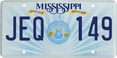 MS license plate JEQ149
