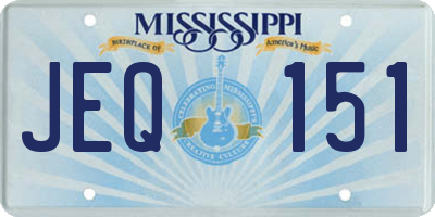 MS license plate JEQ151