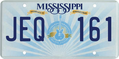 MS license plate JEQ161