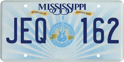 MS license plate JEQ162