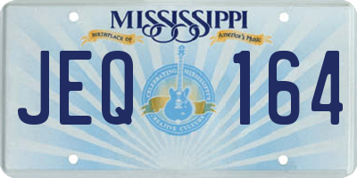 MS license plate JEQ164