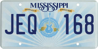 MS license plate JEQ168