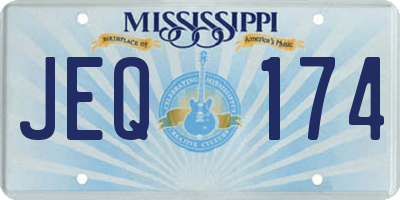 MS license plate JEQ174