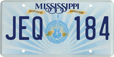 MS license plate JEQ184