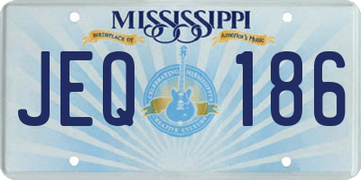 MS license plate JEQ186