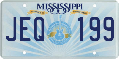 MS license plate JEQ199