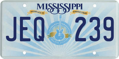 MS license plate JEQ239