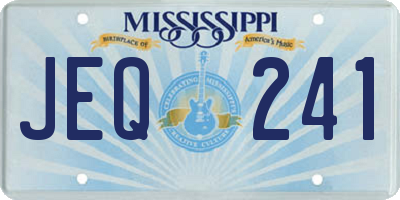 MS license plate JEQ241