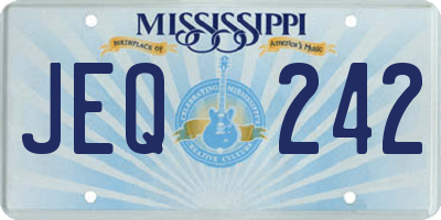 MS license plate JEQ242