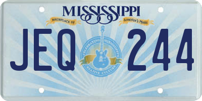 MS license plate JEQ244