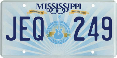 MS license plate JEQ249