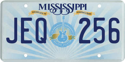 MS license plate JEQ256