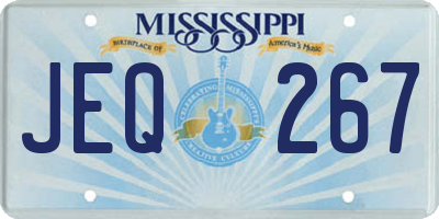 MS license plate JEQ267