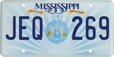 MS license plate JEQ269