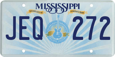 MS license plate JEQ272