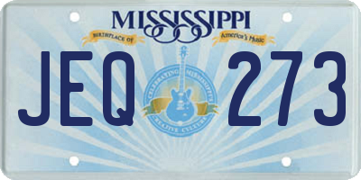 MS license plate JEQ273