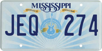 MS license plate JEQ274