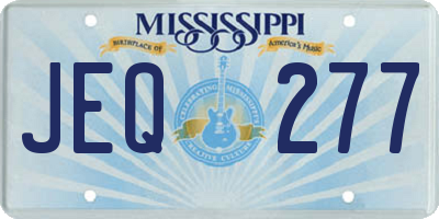 MS license plate JEQ277