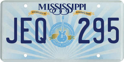 MS license plate JEQ295