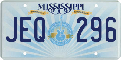 MS license plate JEQ296