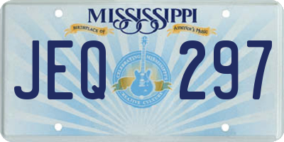 MS license plate JEQ297