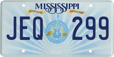 MS license plate JEQ299