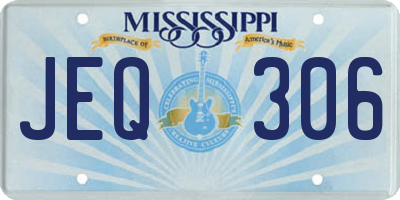 MS license plate JEQ306