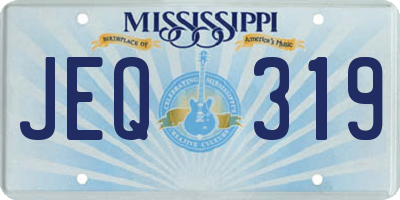 MS license plate JEQ319