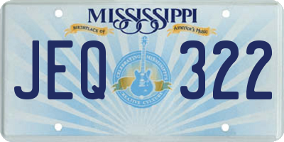 MS license plate JEQ322