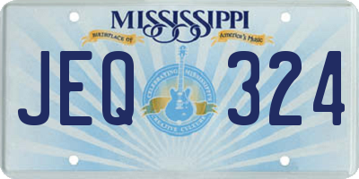 MS license plate JEQ324