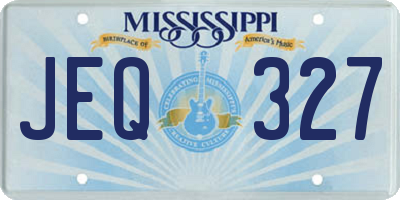 MS license plate JEQ327