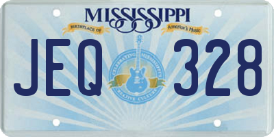 MS license plate JEQ328