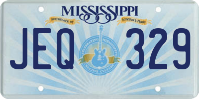 MS license plate JEQ329